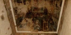 Castello di Ugento frescoes before restoration